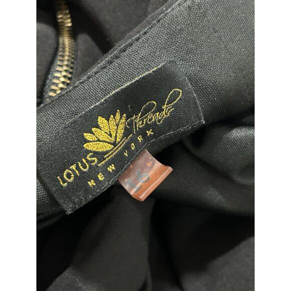 Lotus Threads Women’s 16 Cutout Back Black Jumpsuit - Picture 10 of 11